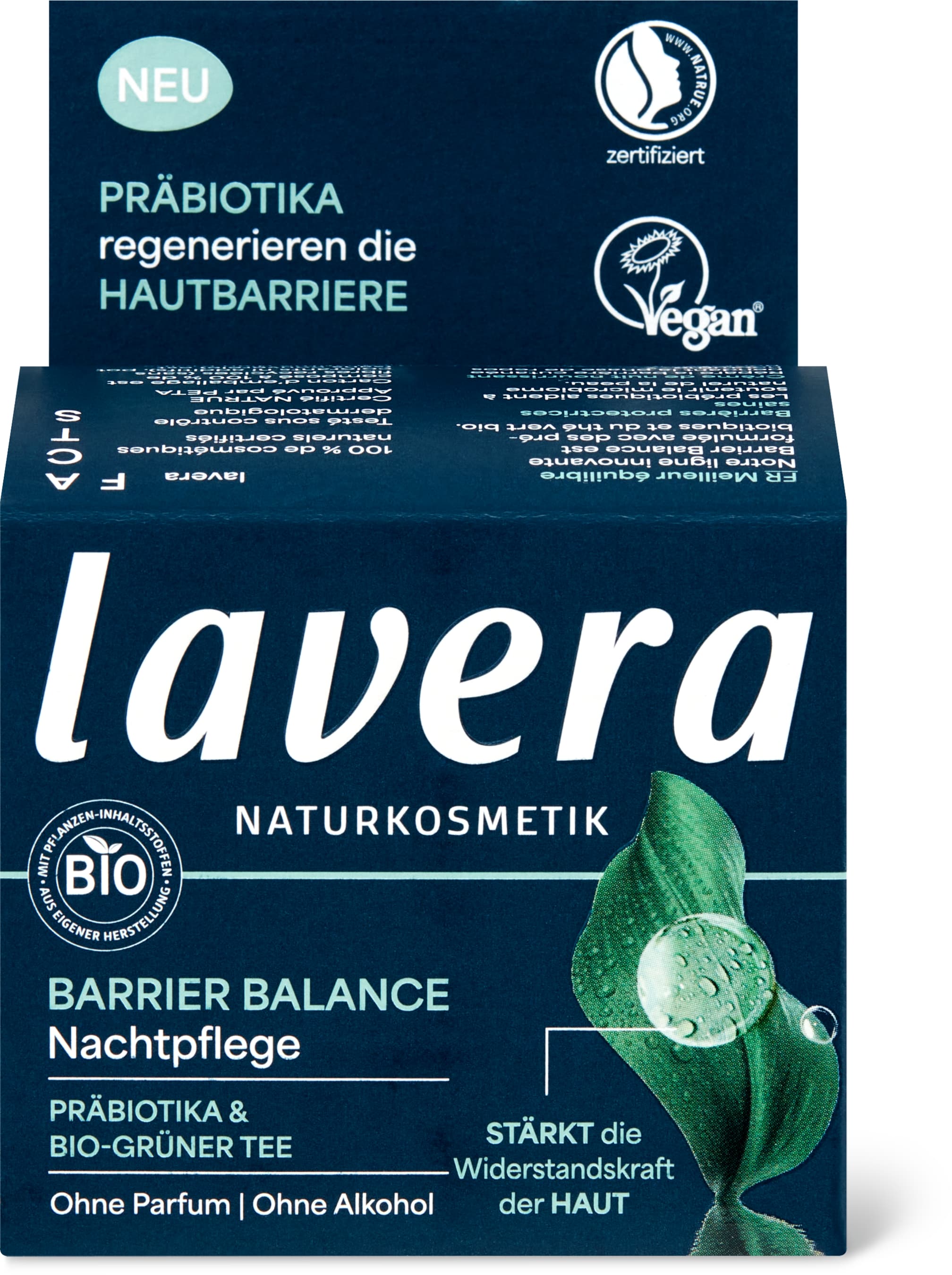 Barrier Balance Nachtpflege Präbiotika & grüner Tee, vegan